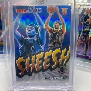 2023-2024 NBAHOOPS Premium stock SHEESH Bilal Coulibaly rookie card